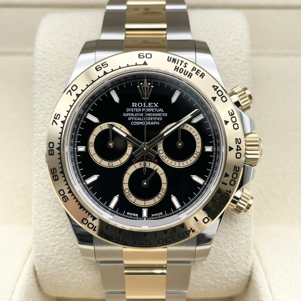 劳力士 Daytona 126503 黑色不锈钢 + 金蚝式手链 40 毫米