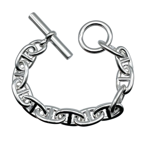 Hermes Chaine d'Ancre 手链 TGM 银 925 12 节
