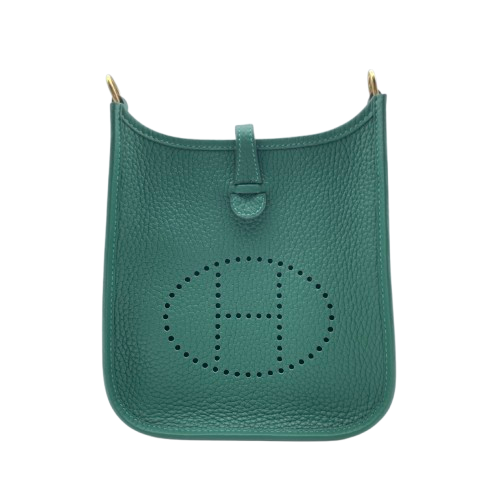 Hermes Mini Evelyn (Evelyn) TPM Dark Green Torillon Clemence Silver Fittings w 새겨 져