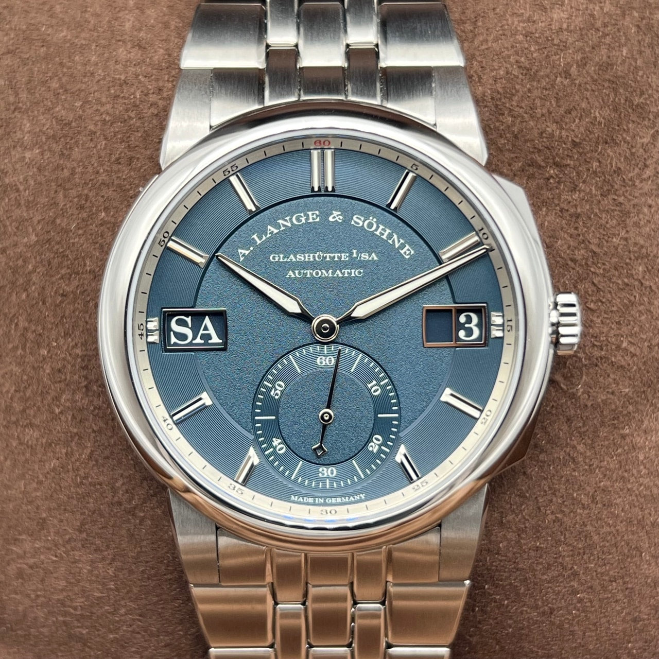 プレオウンド ランゲ&ゾーネ オデュッセウス 363.179 ダークブルー ステンレススチール 40.5mm
