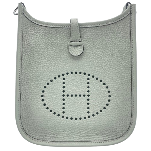 Pre-Owned Hermes Mini Evelyn TPM Grineve Torillon Clemence Silver Fittings B Engraved