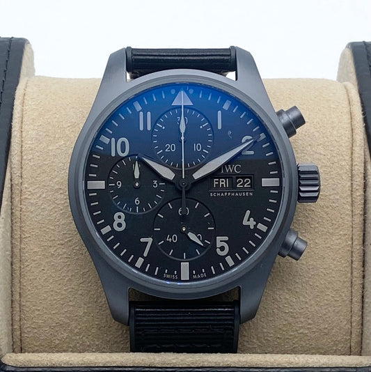 Pre-Owned IWC Pilot Watch Chronograph 41 Top Gun Ceratanium IW388106