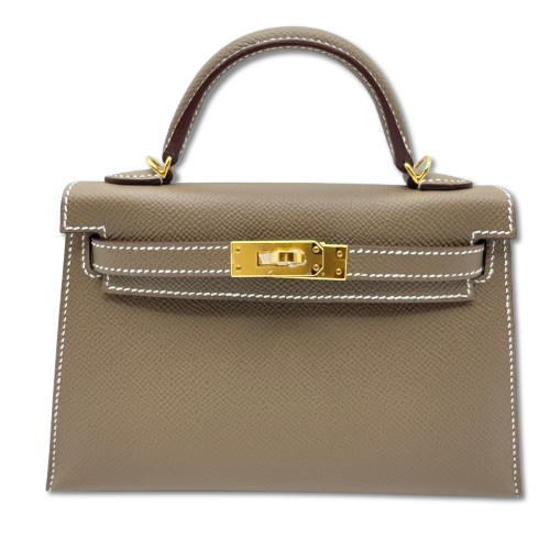 Pre-Owned Hermes Mini Kelly Etoop Epson Gold Hardware B Engraved