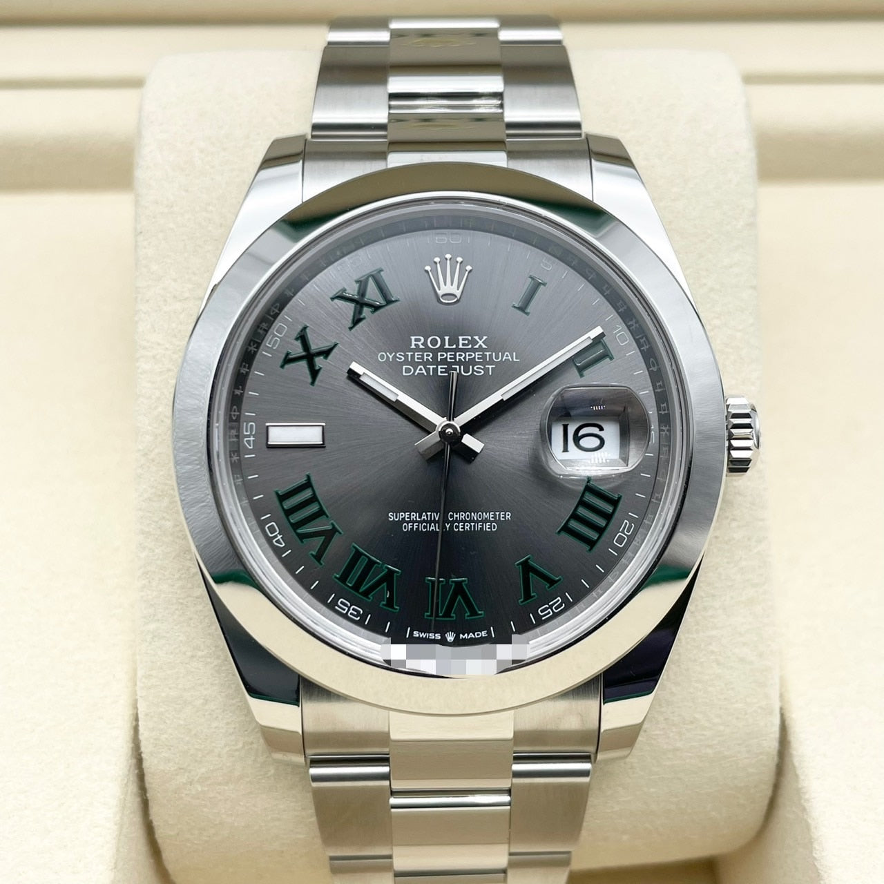 プレオウンド ロレックス デイトジャスト 126300 スレートローマン オイスターブレスレット 41mm
