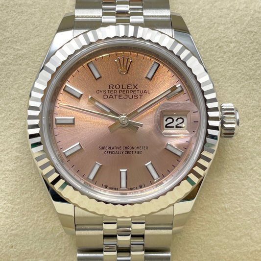 Pre-Owned Rolex Datejust 279174 Pink Stainless Steel/White Gold Jubilee Bracelet