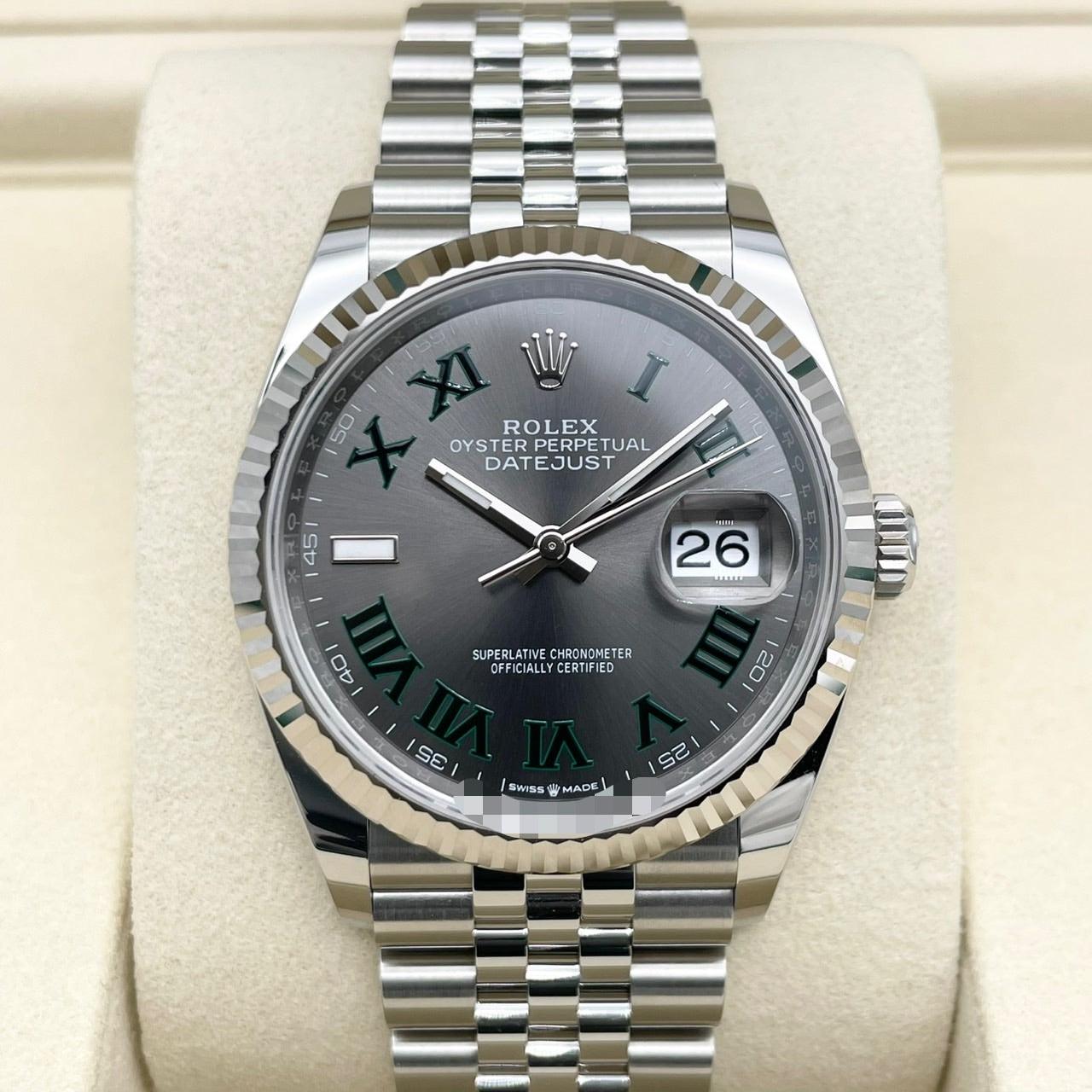 プレオウンド ロレックス デイトジャスト 126234 スレートローマン ジュビリーブレスレット 36mm