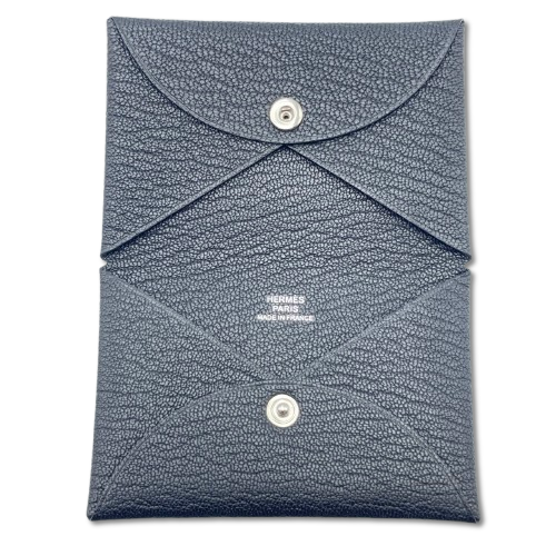 プレオウンド エルメス カルヴィ ノワール シェーヴル・ミゾール シルバー金具 W刻印