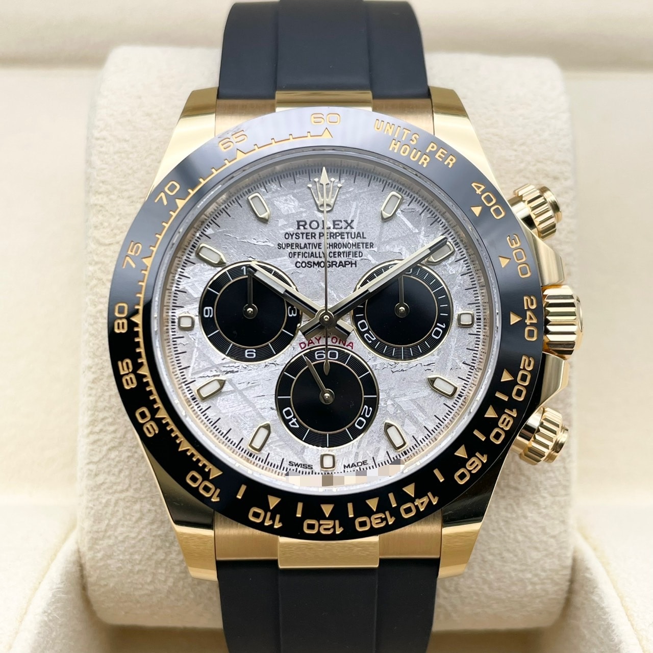 プレオウンド ロレックス デイトナ 116518LN メテオライト&ブラック ブラックラバーベルト 40mm
