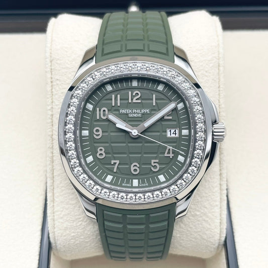 Pre-Owned Patek Philippe Aquanot Luce 5267/200A-011 Khaki Green 38.8mm
