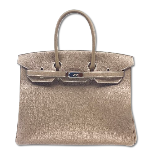 Pre-Owned Hermes Birkin 35 Etoup Togo Silver Fittings U Engraved