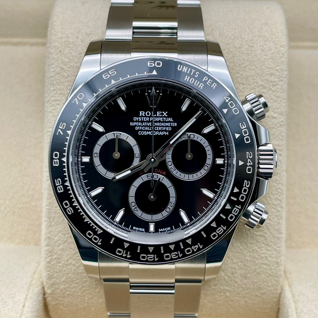 劳力士代托纳126500LN黑色不锈钢牡蛎手链40mm
