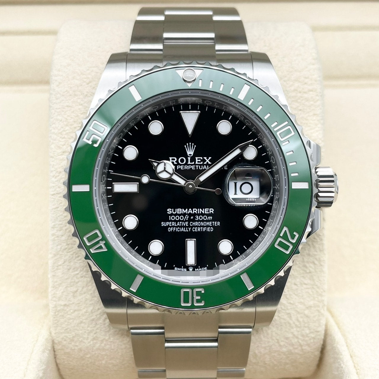 사전 소유 롤렉스 서브 마리너 날짜 126610LV 블랙 41mm