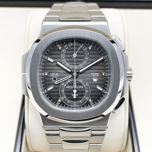 Pre-Owned Patek Philippe Nautilus Travel Time 5990/1A-001 Black Gradation 40.5mm