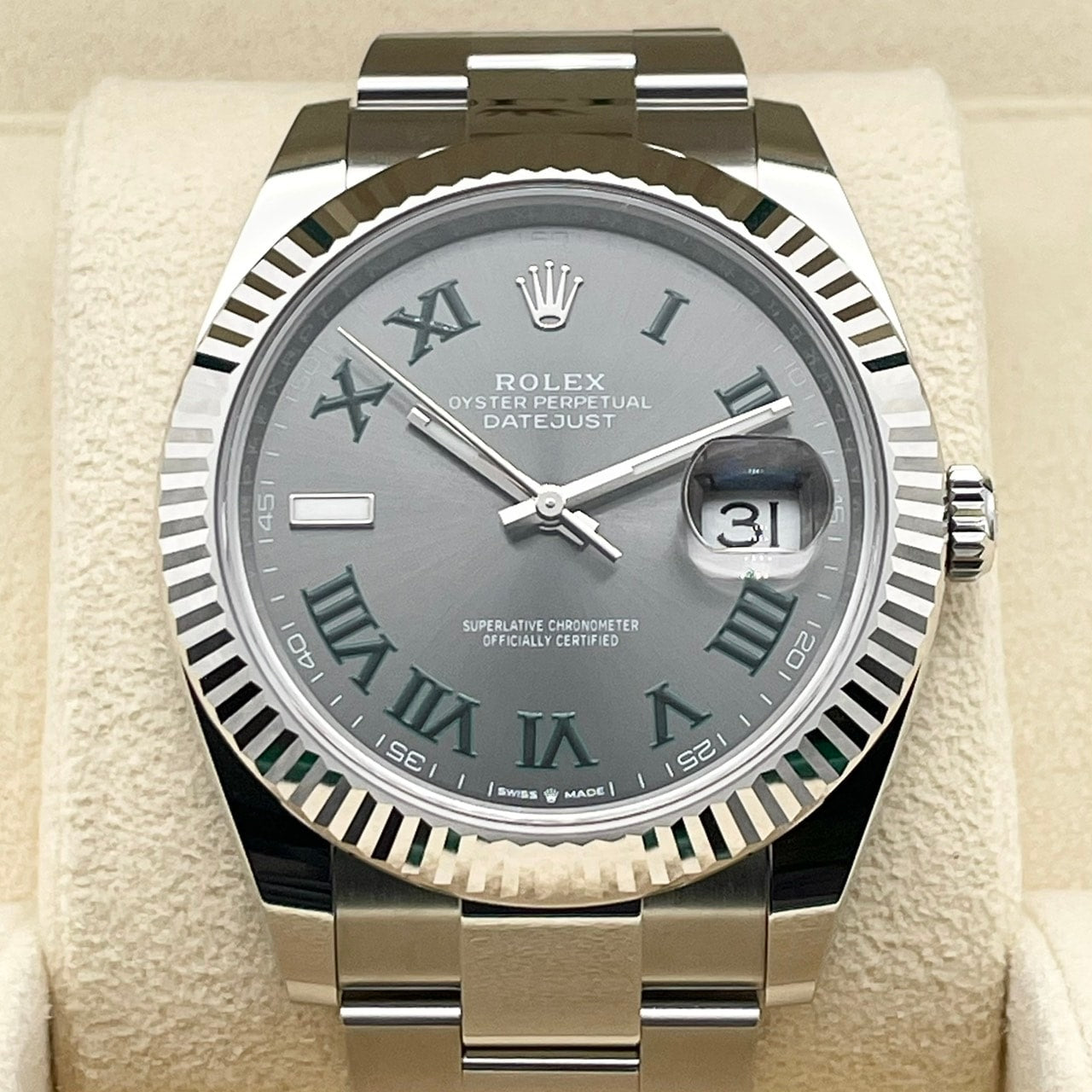 プレオウンド ロレックス デイトジャスト 126334 スレートオイスターブレスレット 41mm