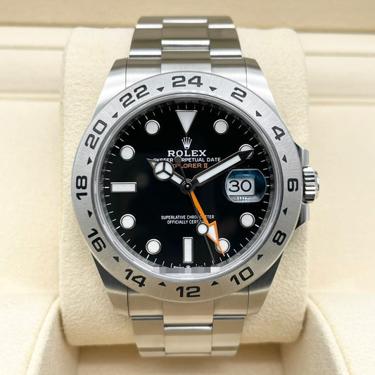 Pre-Owned Rolex Explorer II 226570 Oyster Bracelet Black 42mm