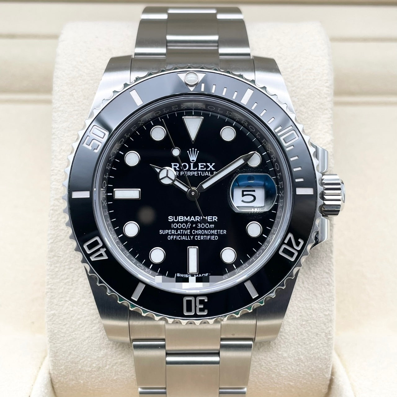 Pre-Owned Rolex Submariner Date 116610LV Black Oyster Bracelet 40mm