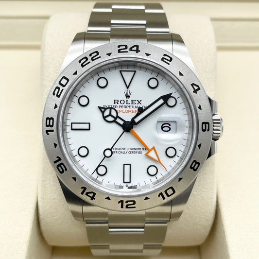 Pre-Owned Rolex Explorer II 226570 White Oyster Bracelet 42mm