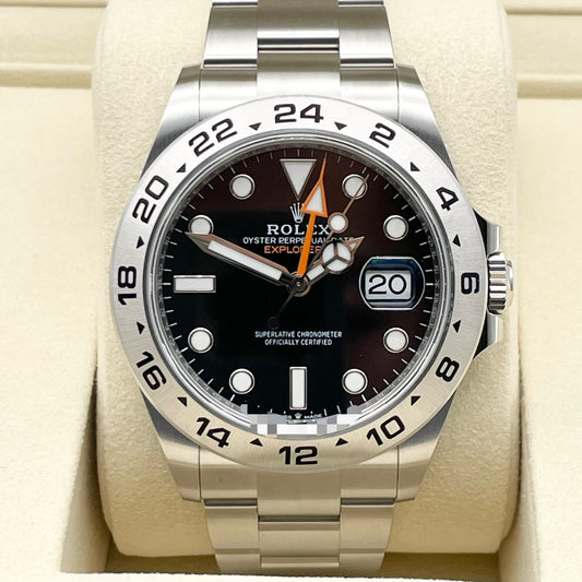 Pre-Owned Rolex Explorer II 226570 Oyster Bracelet Black 42mm