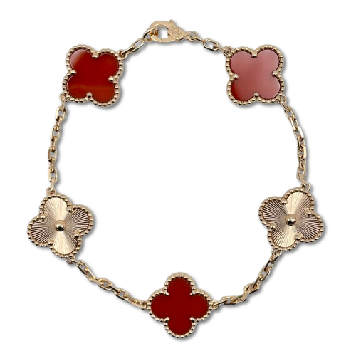 Pre-Owned Van Cleef & Arpels Vintage Alhambra VCARP7RP00 Carnelian Rose Gold