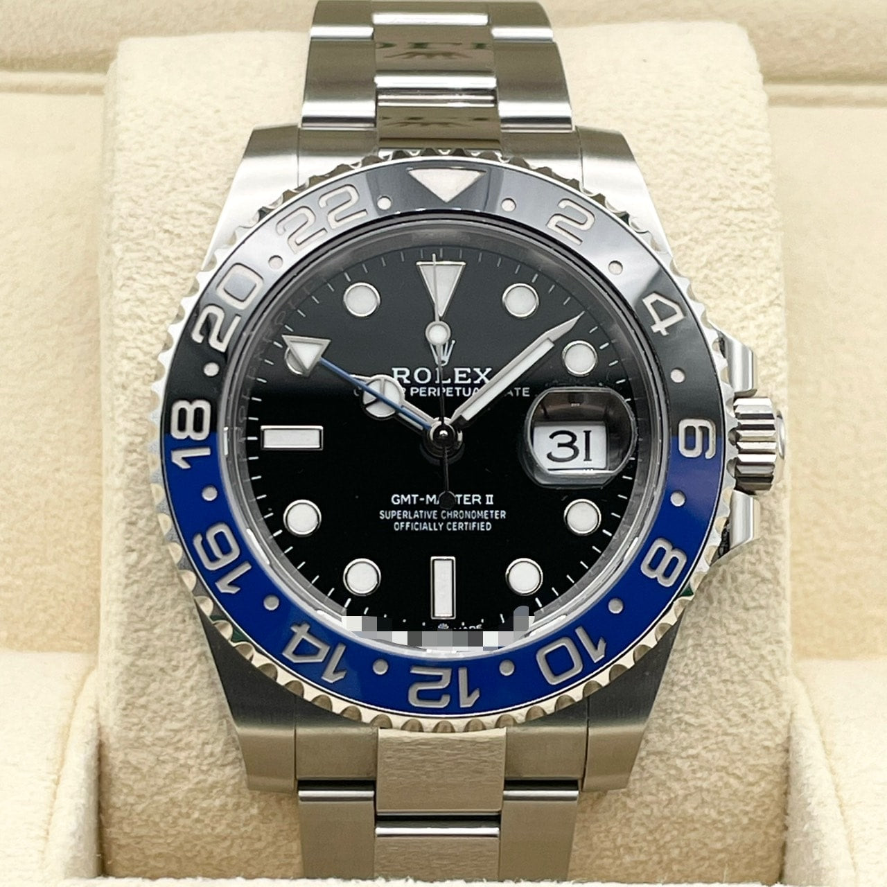 Pre-Owned Rolex GMT Master II 126710BLNR Batman Oyster Bracelet 40mm