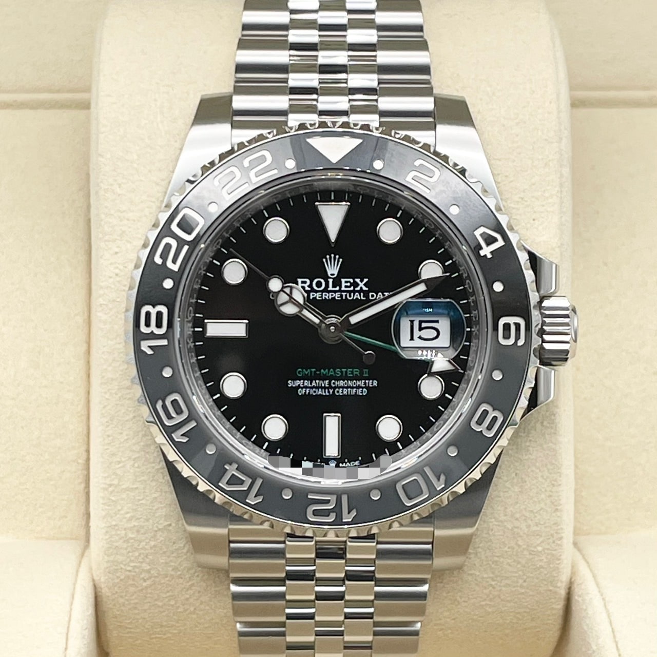 Pre-Owned Rolex GMT Master II 126710GRNR Black Jubilee Bracelet 40mm