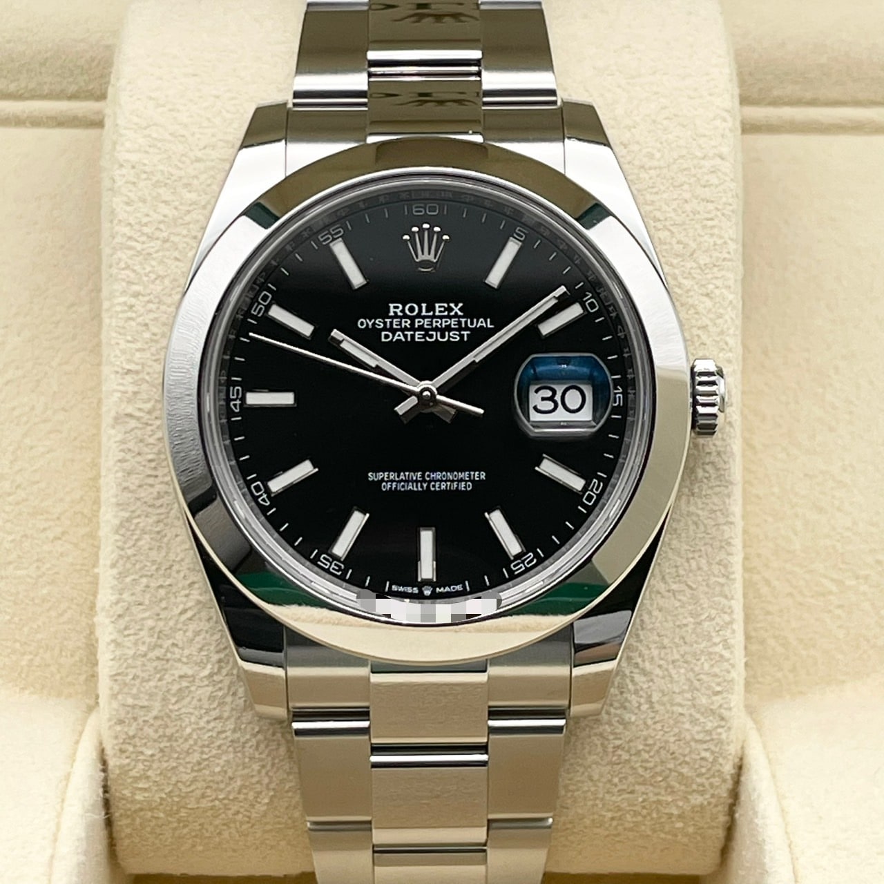プレオウンド ロレックス デイトジャスト 126300 ブラック オイスターブレス 41mm