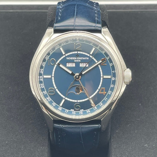 Pre-Owned Vacheron Constantin Fifty Six Complete Calendar 4000E/000A-B548 Blue Stainless Steel 40mm