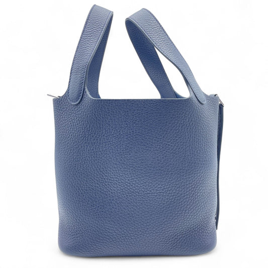 Pre-Owned Hermes Picotin Rock PM Brunuits Torillon Clemence Silver Fittings Z Engraved