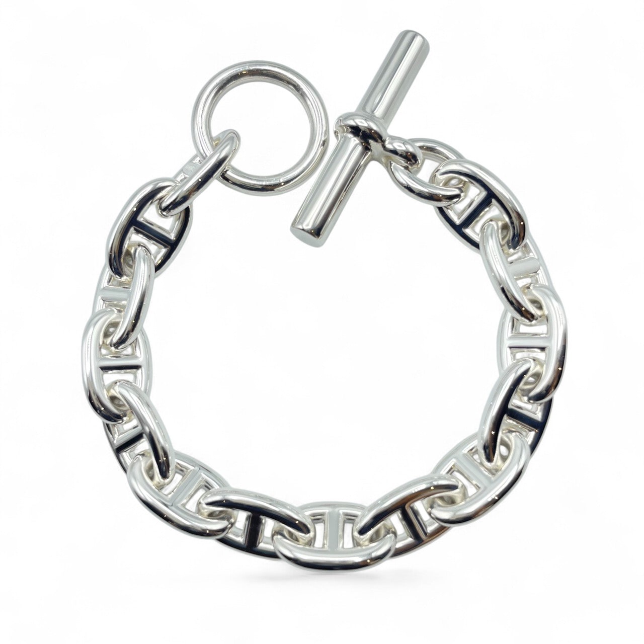 プレオウンドエルメス シェーヌ・ダンクル ブレスレット MM シルバー925 14コマ