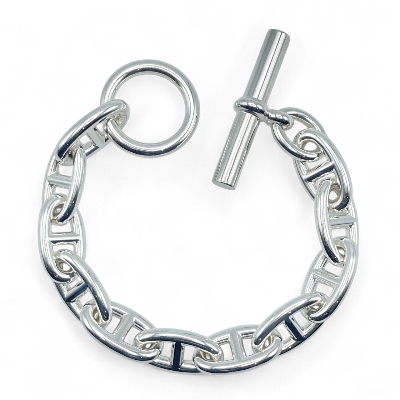 プレオウンドエルメス シェーヌ・ダンクル ブレスレット GM シルバー925 11コマ