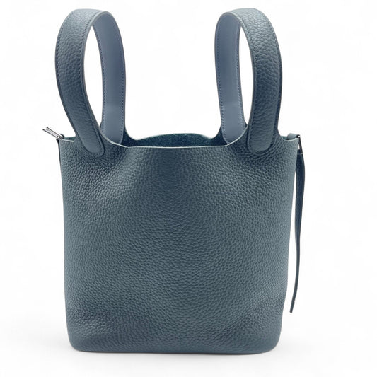 Pre-Owned Hermes Picotin Lock Eclat PM Vert Mangrove/Guri Pantin Taurillon Clemence Silver Hardware K Stamp