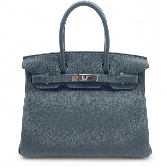 Pre-Owned Hermes Birkin 30 Bale Mangrove Togo Silver Hardware K Stamp