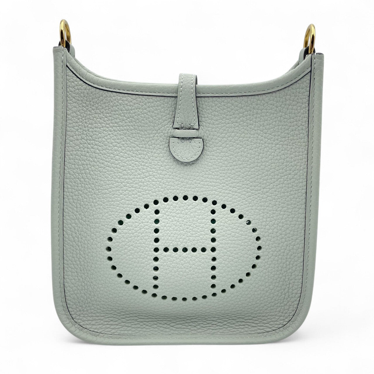 Pre-Owned Hermes Mini Evelyn Amazone TPM Grineve Taurillon Clemence Gold Hardware B Stamped