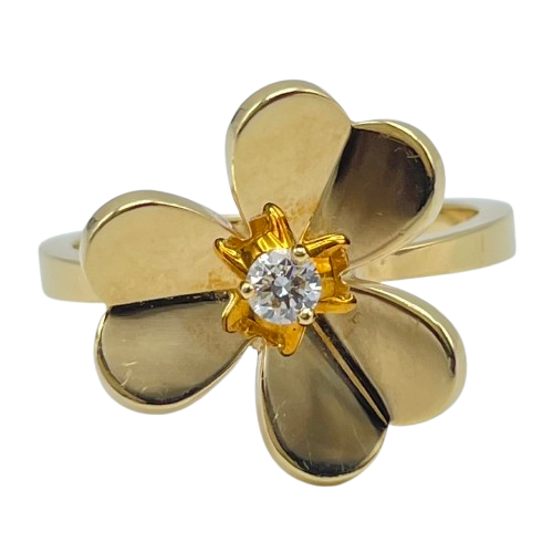 プレオウンドヴァンクリーフ&アーペル フリヴォル リング VCARP2DS55 ダイヤモンド イエローゴールド 55(15号)