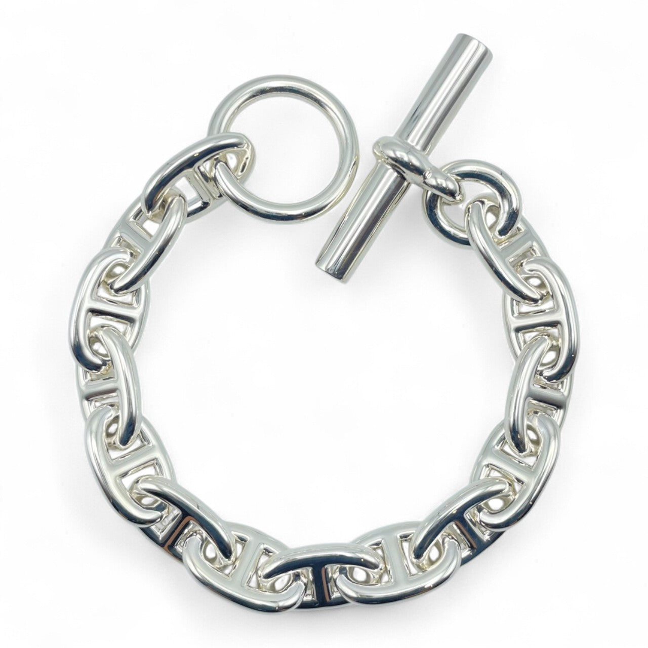 プレオウンドエルメス シェーヌ・ダンクル ブレスレット MM シルバー925 14コマ