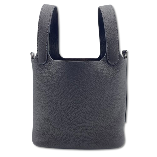 Pre-owned Hermes Picotan lock PM Evenne Taurillon Clemence Silver hardware K stamp