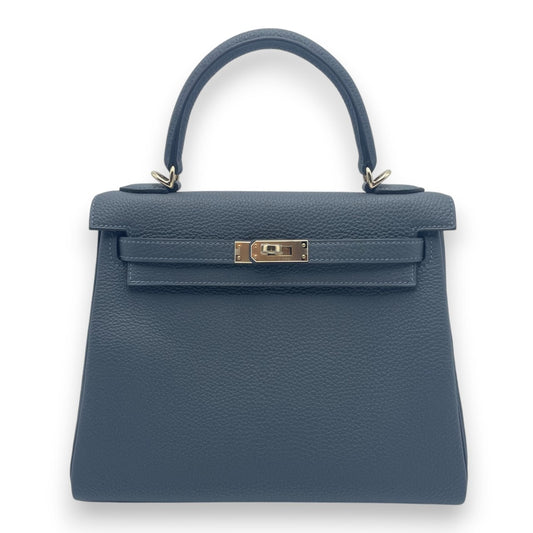 Pre-Owned Hermes Kelly 25 Grimisty Togo Champagne Gold Hardware W Engraved