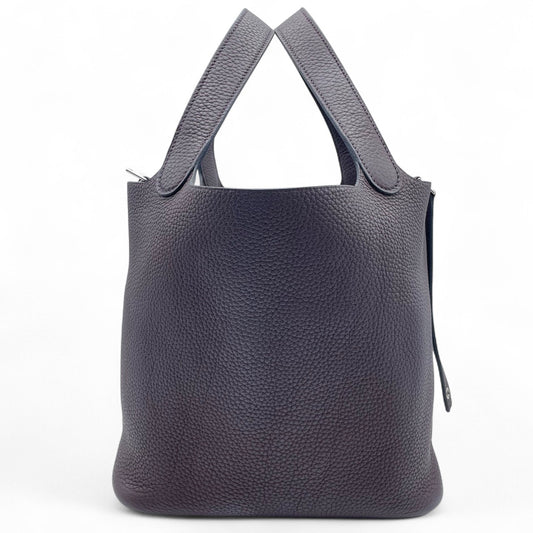 Pre-Owned Hermes Picotan Lock MM Rouge Serie Togo Silver Hardware U Engraved