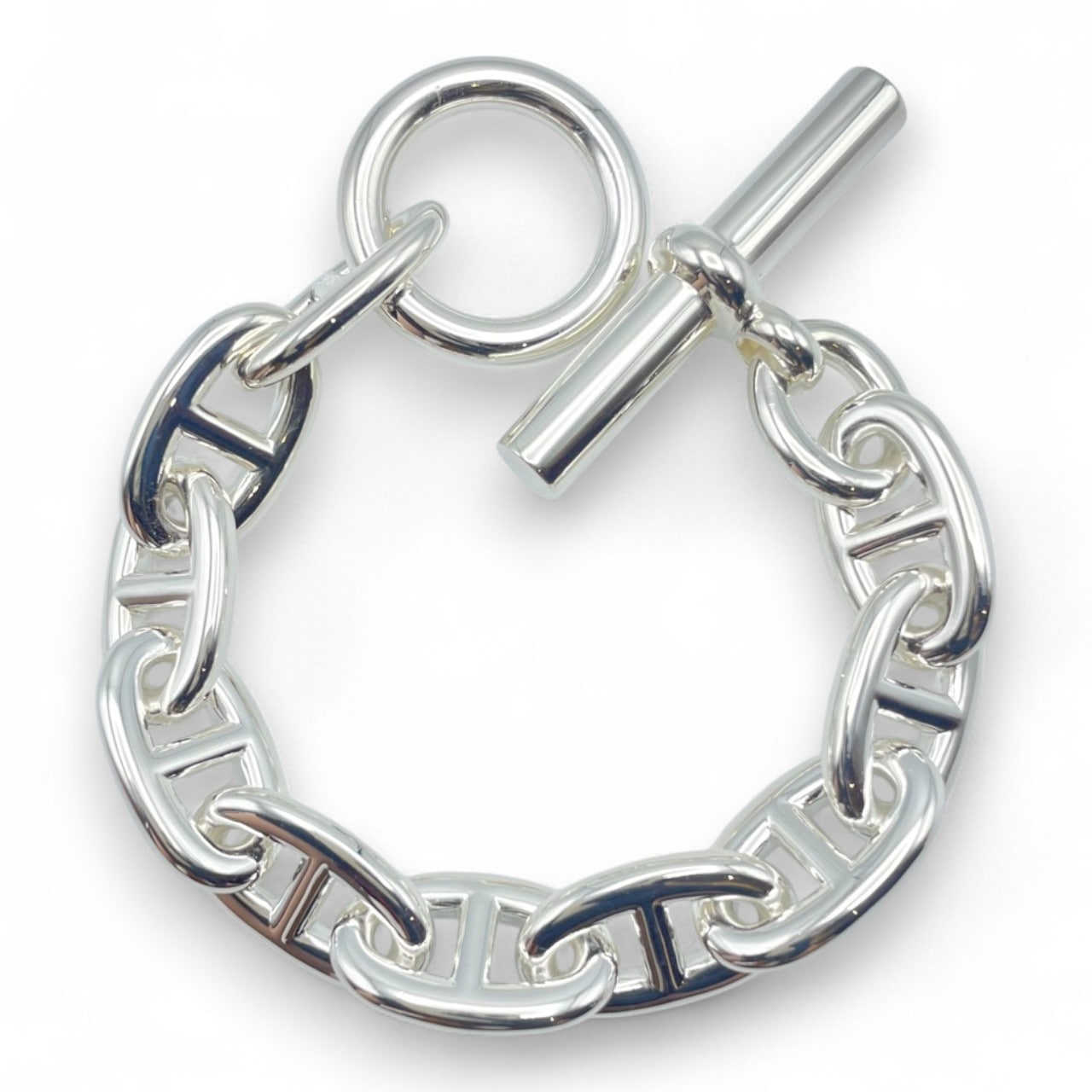 プレオウンドエルメス シェーヌ・ダンクル ブレスレット TGM シルバー925 10コマ