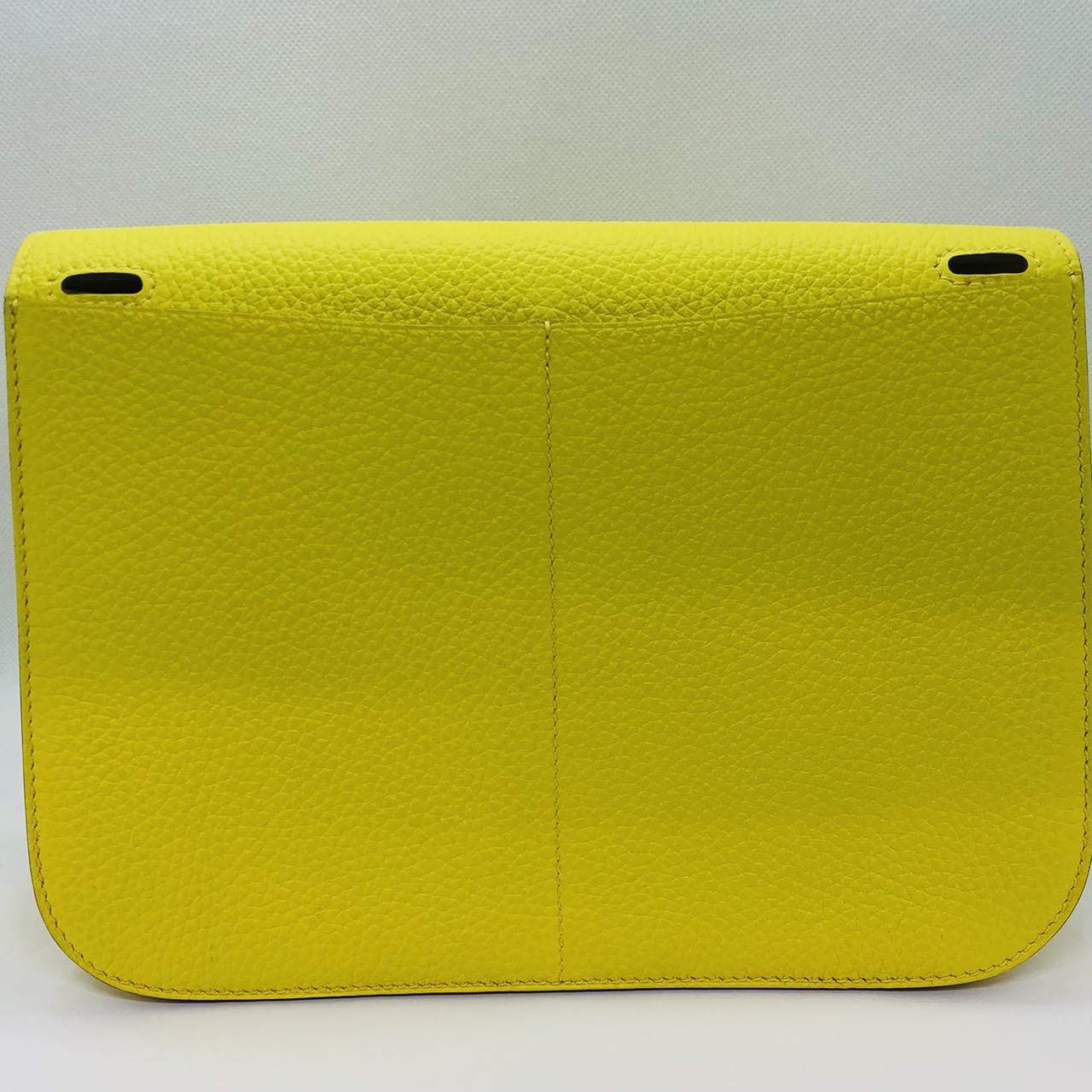 Pre-Owned Hermes Arzan 25 Lime Torillon Clemence Silver Fittings U Engraved
