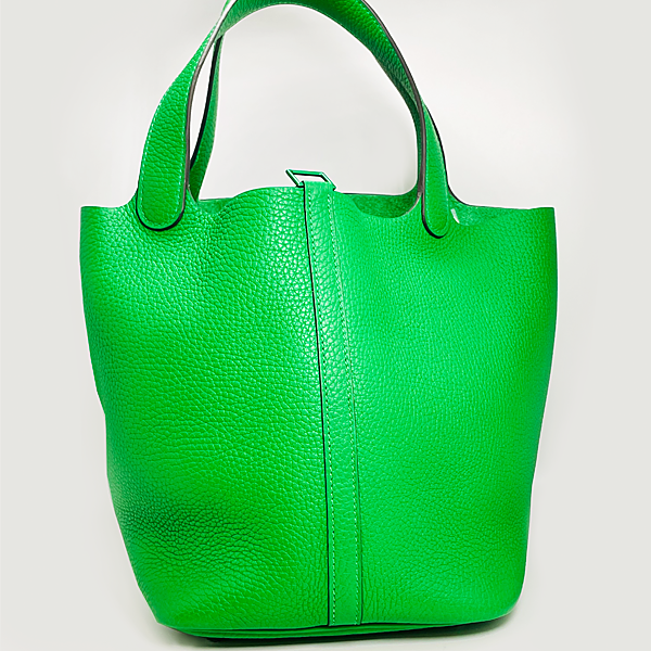 Pre-Owned Hermes Picotin Rock Monochrome MM Torillon Clemence Bamboo