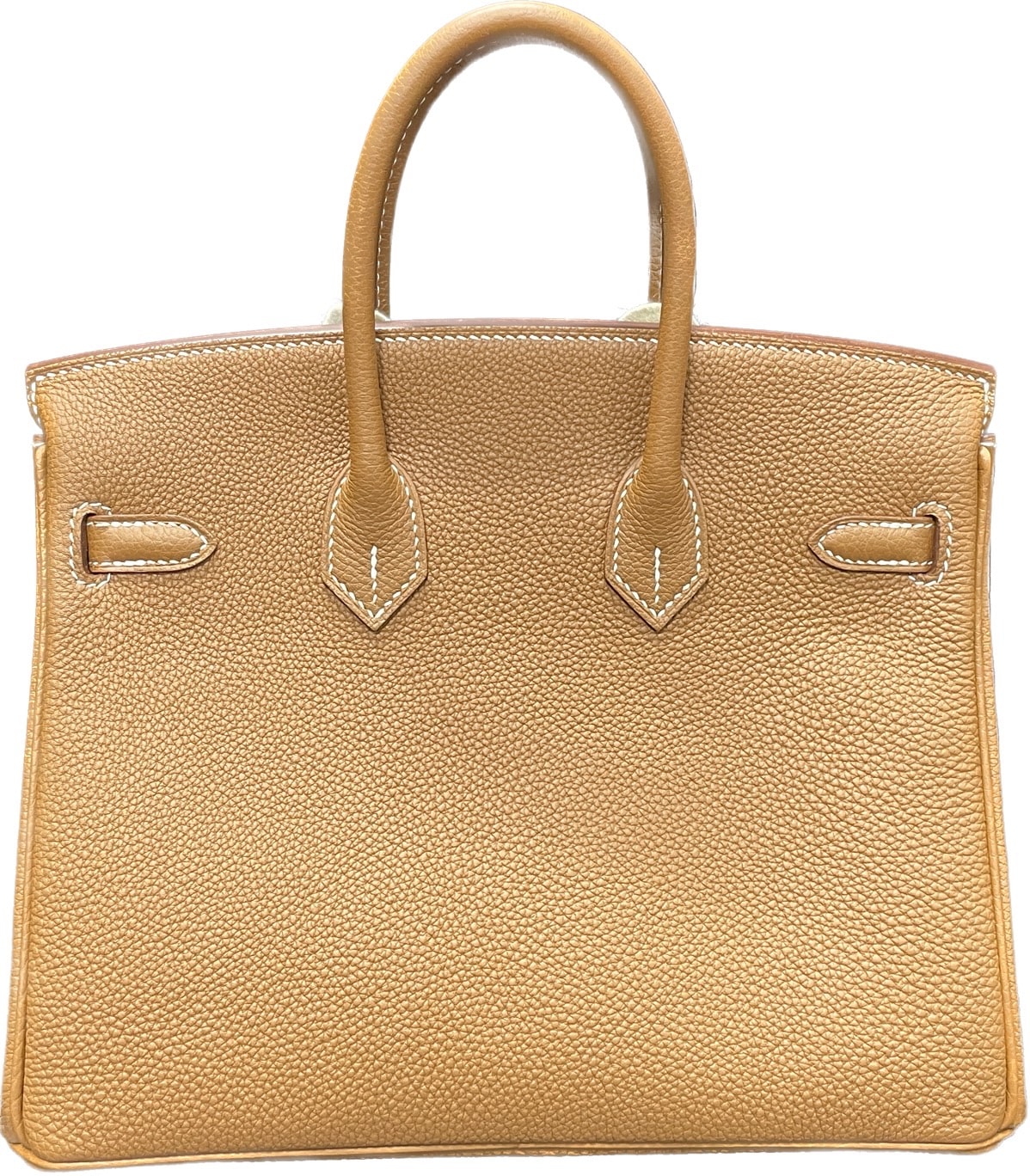 Pre-Owned Hermes Birkin 25 Gold Togo Silver Hardware