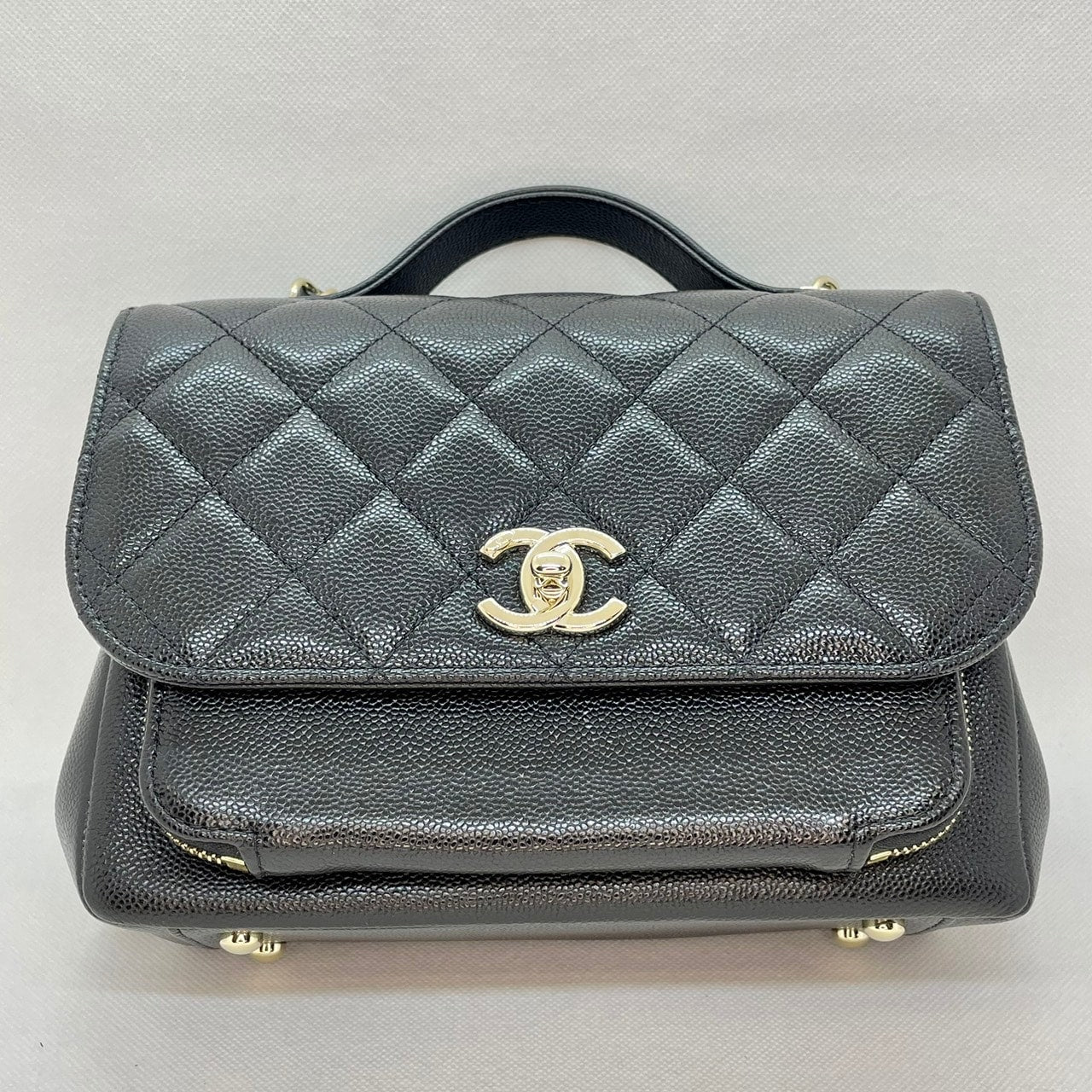 Pre-Owned Chanel Business Affinity Caviar Skin Black