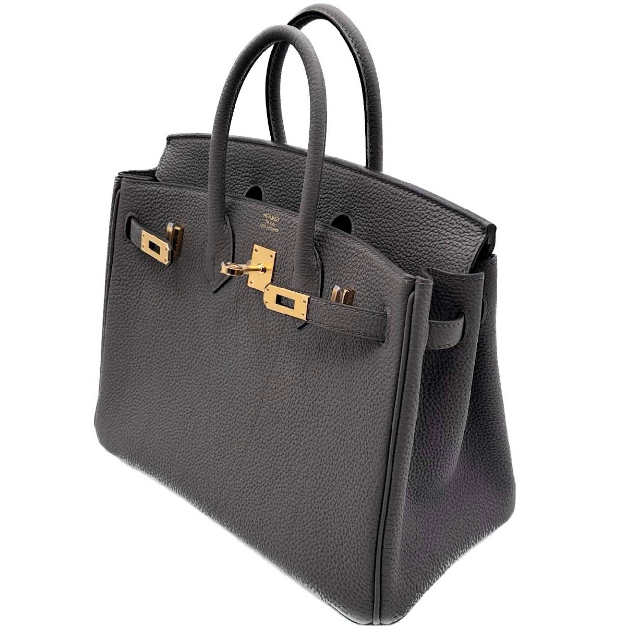 Hermes Birkin 25 Ethan Togo Gold Hardware B가 새겨 져 있습니다