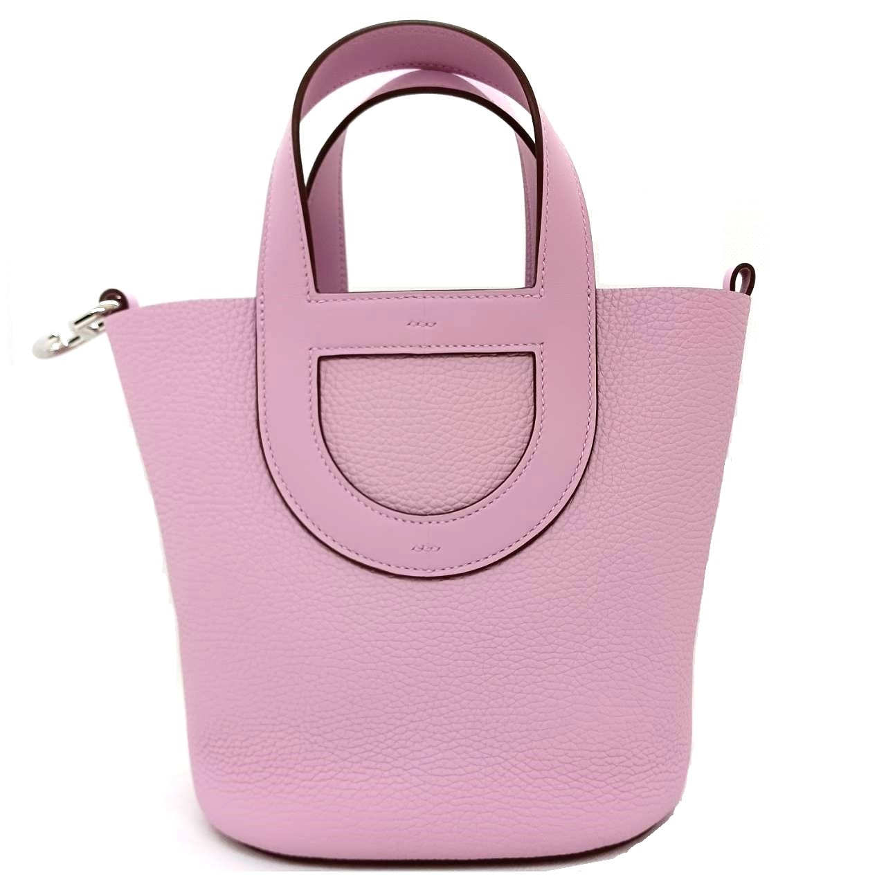Pre-Owned Hermes in the Loop 18 Mauve Sylvestre B engraved