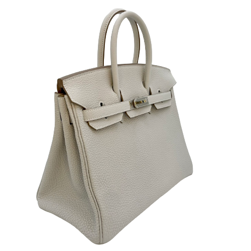 プレオウンド 【現金特価】エルメス バーキン25 パールグレー トゴ シルバー金具 B刻印