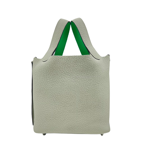 プレオウンド エルメス ピコタンロック PM スイフト/トリヨンクレマンス グリネヴェ/ヴェールコミック シルバー金具 B刻印