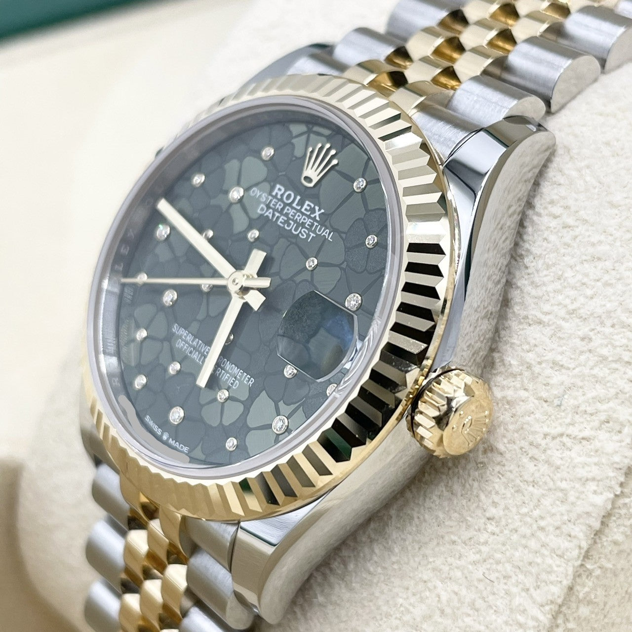 プレオウンド ロレックス デイトジャスト 278273 ダイヤ入りフローラルモチーフ ジュビリーブレス 31mm