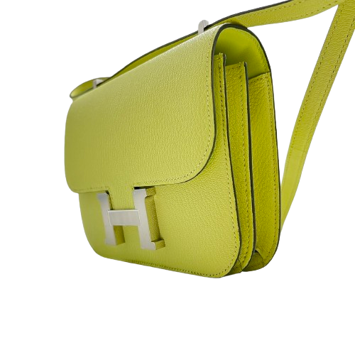Hermes Constance Mini (18) Chevre Misole Silver Metal Fittings Z 새겨 져
