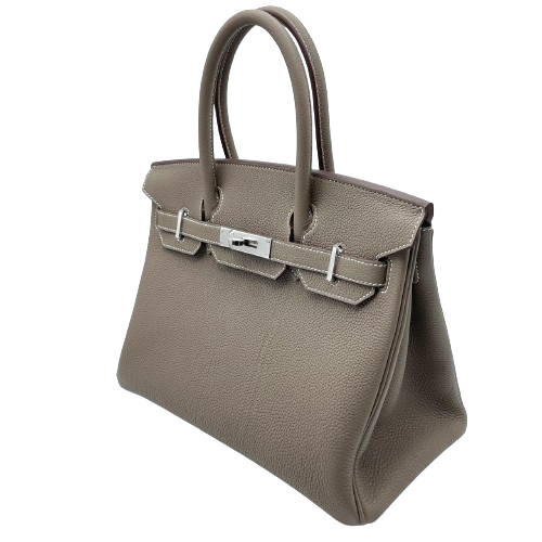 Hermes Birkin 30 Etoupe Togo 银色五金配件 B 雕刻